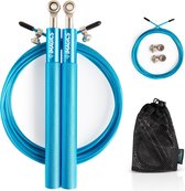 IMAGICS® Sport Springtouw - Speed Rope voor CrossFit of Fitness - Anti-slip Handvaten - Verstelbaar - Blauw