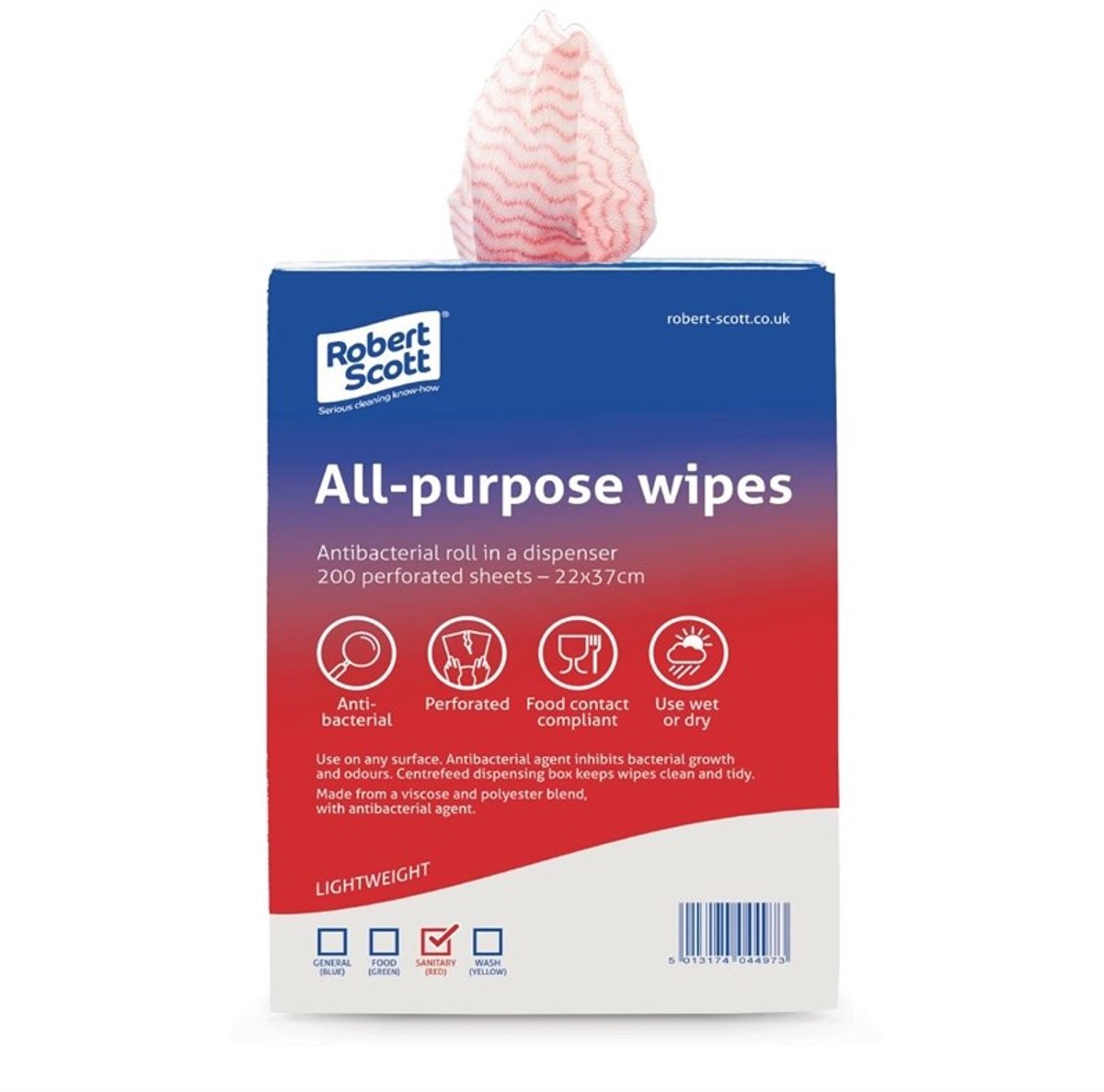 Multifunctionele antibacteriële doekjes rood