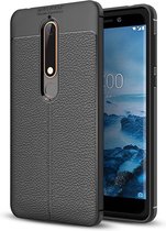 Mobigear Luxury TPU Backcover Hoesje - Geschikt voor Nokia 6.1 - Zwart