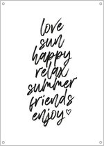 By Romi Creative Studio Poster - Love Sun Happy - 70 X 50 Cm - Wit