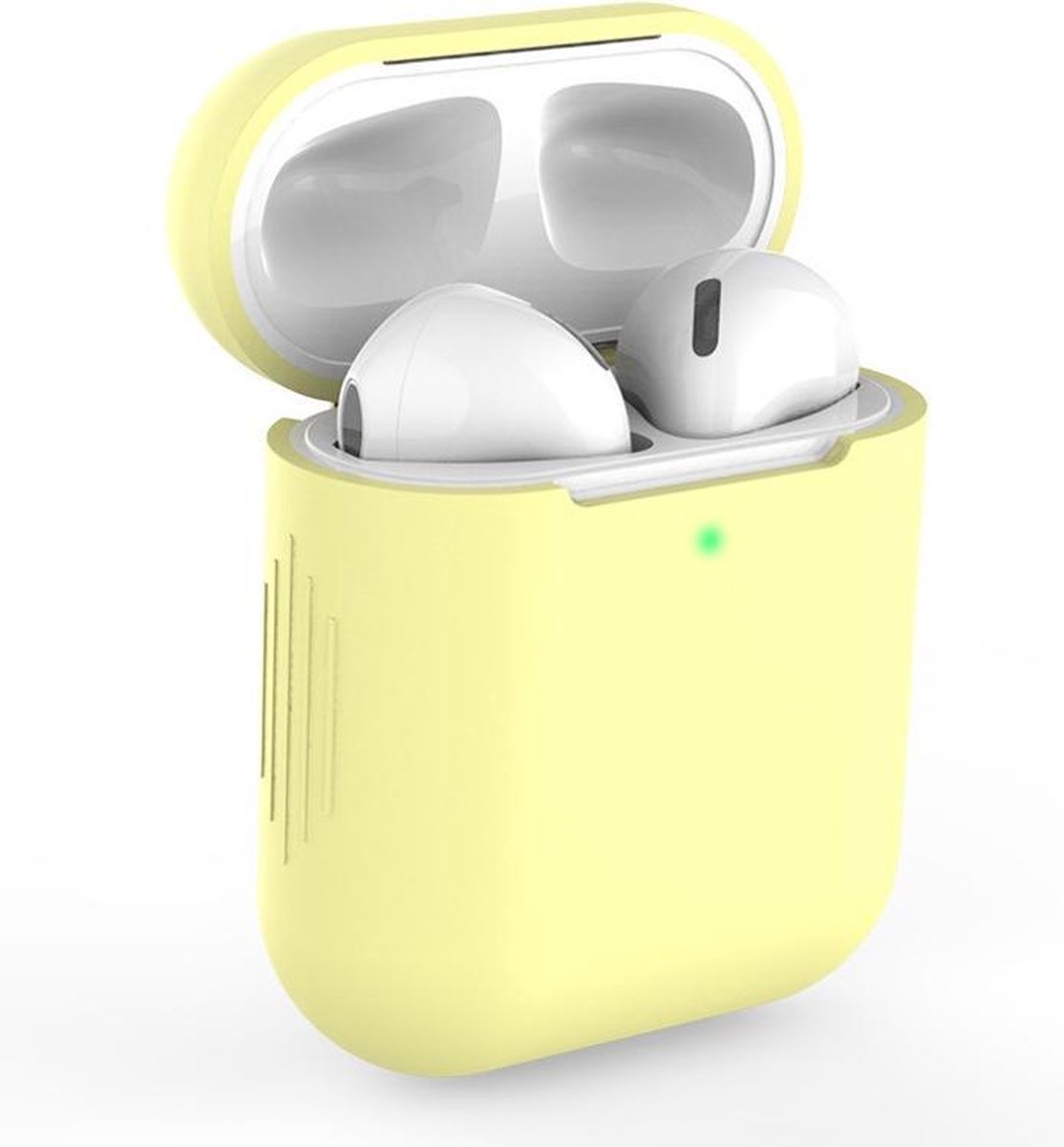 Apple AirPods 1/2 Hoesje in het Geel - Siliconen - Case - Cover - Soft case