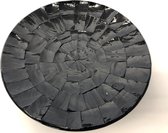 Een Plastic Schaal Met zwarte Mozaiek tegels