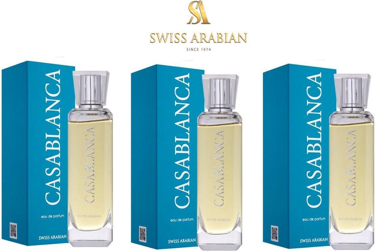 Swiss Arabian Casablanca - 3 Stuks - Eau de Parfum spray (unisex) 100 ml |  bol.com