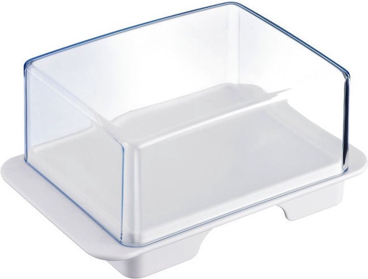 Westmark Exclusiv boterschaaltje uit kunststof wit 14.3x9.4x6.4cm