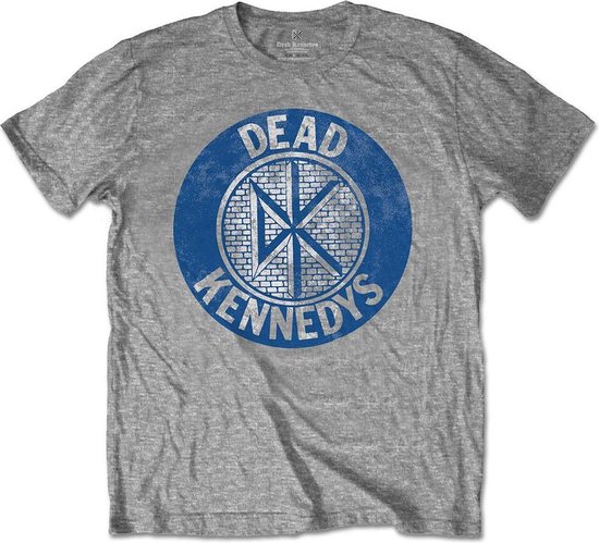 Foto: Dead kennedys vintage circle heren t shirt l grijs