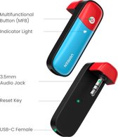 WiseGoods Premium Nintendo Switch Bluetooth Adapter - Draadloos - 5.0 Audio Dongle - Koptelefoon, Speaker & Oortjes - Zwart