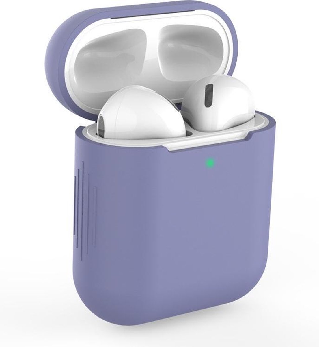 Apple AirPods 1/2 Hoesje in het blauw/grijs - Siliconen - Case - Cover - Soft case - Blauw - Grijs