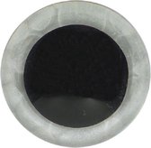 Veiligheidsogen 18mm (zak à 10st) Tweekleurig transparant met zwarte iris