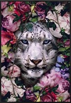 Schilderen Op Nummer Volwassenen - 3D Witte tijger - Met Frame - 30x40 cm