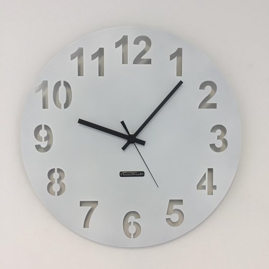 HORLOGE MURALE AMSTERDAM BLANC MODERNE DESIGN HOLLANDAIS