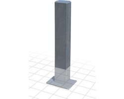 Montagepaal / Laadzuil kunststof - met kabeldoorvoer - geschikt voor alle verkrijgbare laadstations