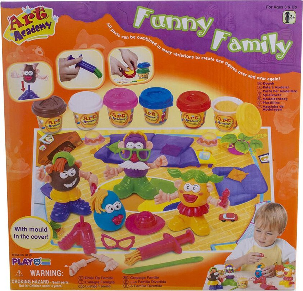 Funny Family boetseerklei set - de gekste personages creeren met 1001 mogelijkheden - creatief bezig zijn met kinderen - knutselen - kleien