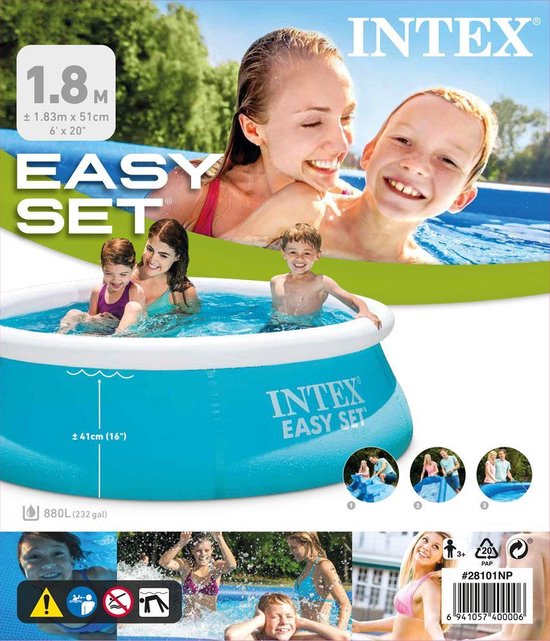 Intex Zwembad - Easy Set - 183 cm - Inclusief Filterpomp en filter | bol.com