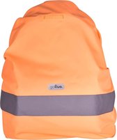 gofluo. Finn Rugzakhoes - Reflecterend - Waterafstotend - Fluo - Backpack cover - Fluorescerende hoes - Hoes voor 24L Rugzak - Zichtbaarheid in het donker - Veilig de weg op - Oranje - One si