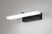 Lumidora Wandlamp 73993 - Ingebouwd LED - 8.0 Watt - 500 Lumen - 3000 Kelvin - Zwart - Wit - Kunststof - Badkamerlamp - IP44