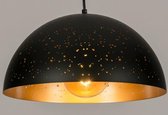 Lumidora Hanglamp 73313 - E27 - Zwart - Goud - Metaal