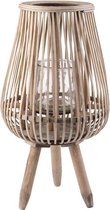 Alta Lantaarn voor Kaarsen - Binnen en Buiten - Windlicht - Tafellamp - 51cm - Hout