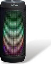 Denver Bluetooth Speaker met LED Verlichting - Oplaadbare Batterij - FM Radio - AUX - BTL62 - Zwart