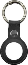 BK Products PU leren sleutelhanger voor Apple AirTag Zwart inclusief E-book - Apple AirTag houder - Apple AirTag sleutelhanger