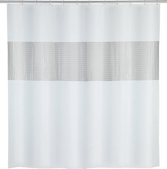 Wenko Douchegordijn 200 X 180 Cm Eva Wit/grijs