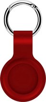 Apple AirTag Sleutelhanger | Siliconen AirTag Hoesje | AirTag Apple Case | Rood
