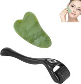 Guasha®️ - Gua Sha - Dermaroller 0,5 mm - Jade Schraper - Gezichtsmassage - Gua Sha set