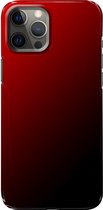 Apple iPhone 12 / Pro - Hard Case - Deluxe - Fully Printed - Zwart Rood