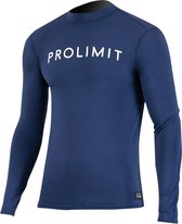 Prolimit Logo L/S Rashguard  Surfshirt - Maat S  - Mannen - navy/wit