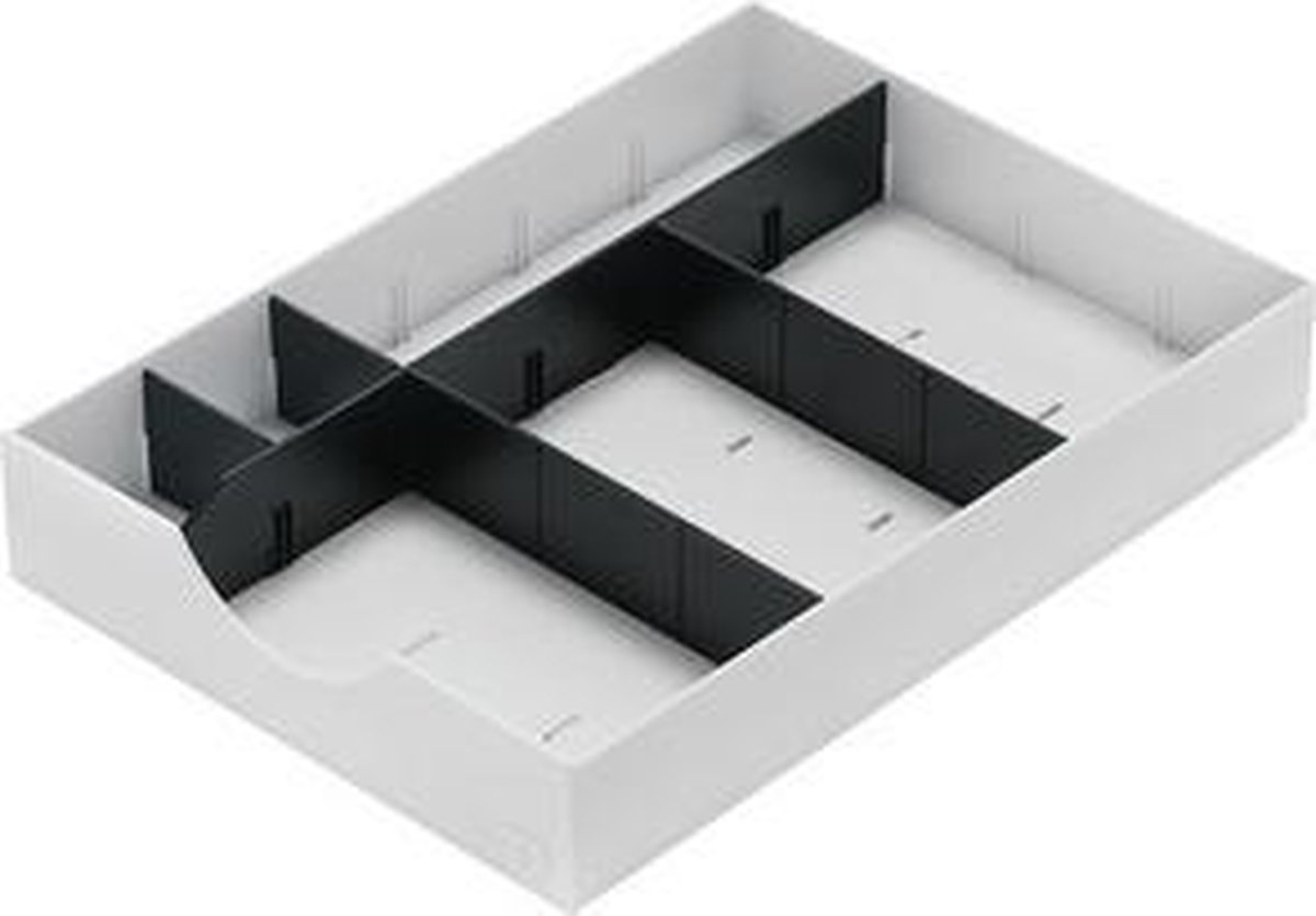styro scheidingsset styrodoc, 2 dwarsbalken, zwart