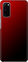 Samsung Galaxy S20 - Hard Case - Deluxe - Fully Printed - Zwart Rood
