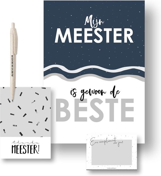 MOODZ design | Cadeaupakket Meester | Cadeau Meester | Juf & Meester  cadeautje |... | bol.com