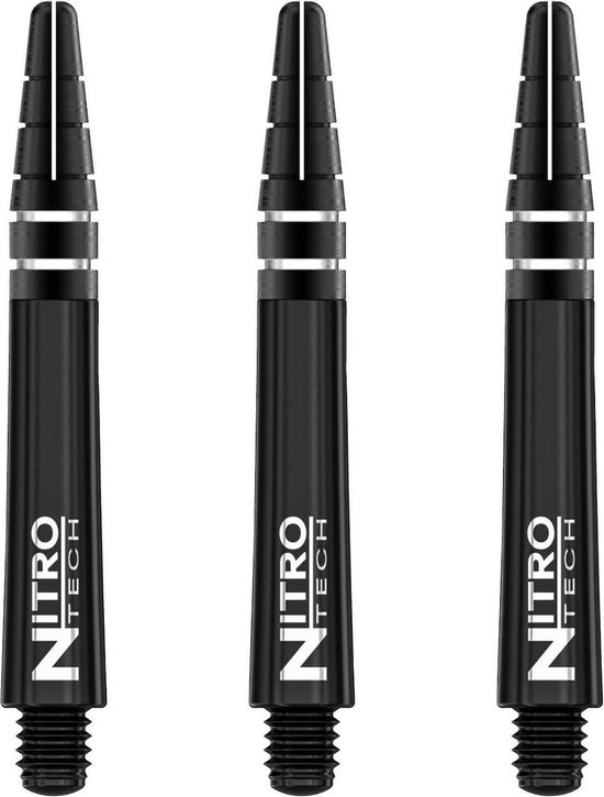 RED DRAGON - Nitrotech Selectiepakket 1 - Wit, Zwart en Grijs Korte Dartschachten - 3 sets per pakket (9 Dartschachten in totaal) van Red Dragon — afbeelding 4