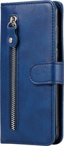 Xiaomi Mi Note 10 Lite Hoesje - Mobigear - Zipper Serie - Kunstlederen Bookcase - Blauw - Hoesje Geschikt Voor Xiaomi Mi Note 10 Lite