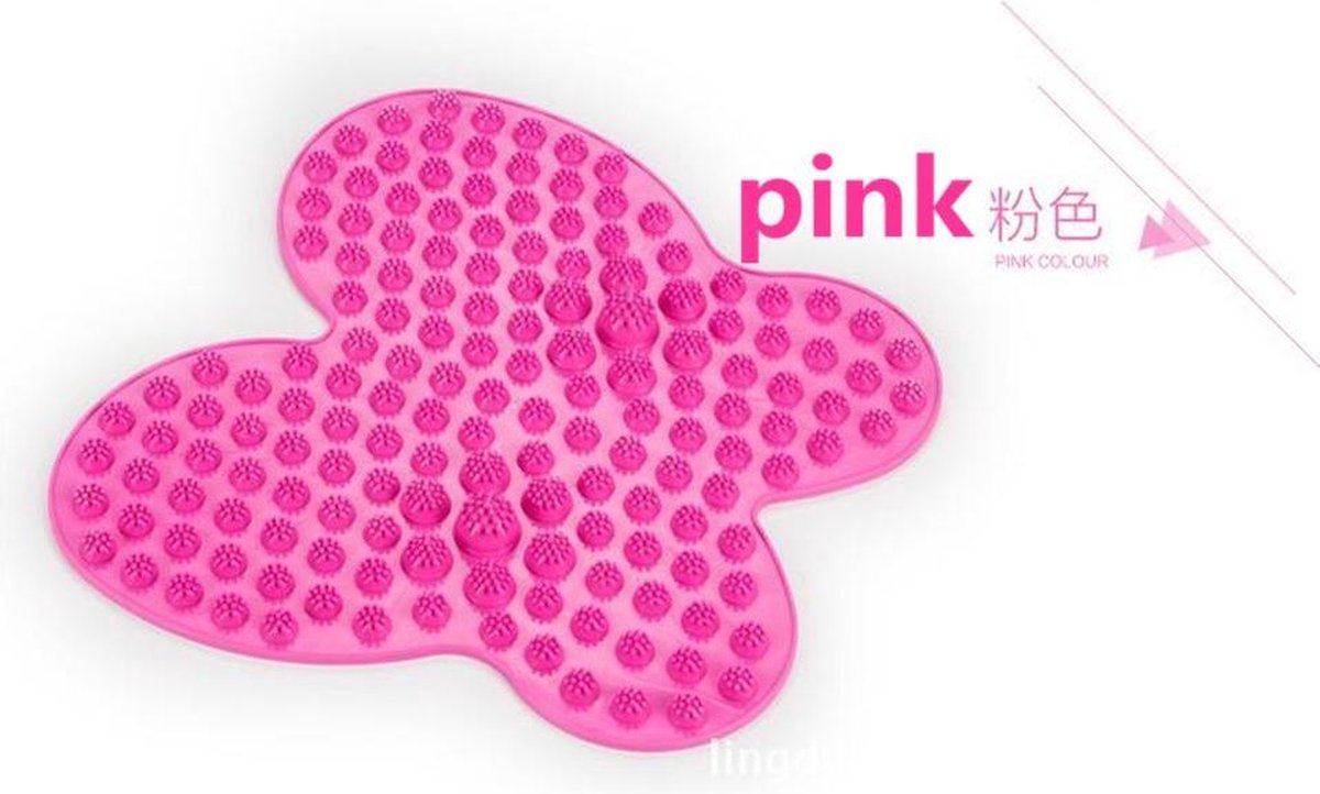 Goedkoopste De Vlinder Spijkermat Voeten - Acupressuur Mat - Massage & Ontspanning - Stress verlagend - Roze
