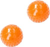 Banzaa anti-stress Orbeez Mesh 7cm ‒ NOUVEAU Ballon Extra Épais ‒ Set 2 Pièces Oranje