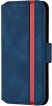 iPhone 8 Bookcase Hoesje - Softcase - Magneetsluiting - Pasjeshouder - Leer - Apple iPhone 8 - Blauw