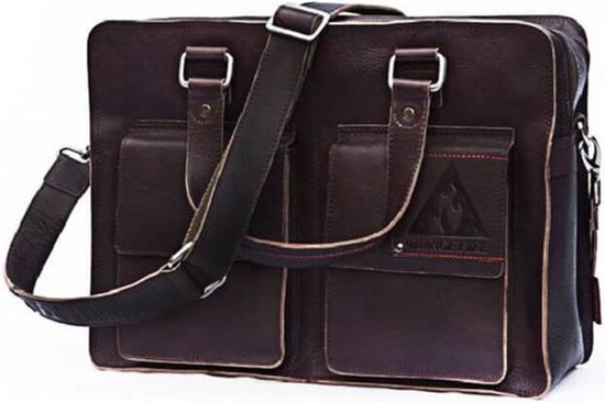 Sac Business Orange Fire en Cuir Marron OF 160 Marron, Marron