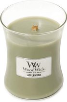 Woodwick Hourglass Medium Geurkaars - Applewood