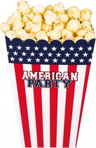 Boland - Set 4 Papieren popcornbakjes 'AMERICAN PARTY' - Landen