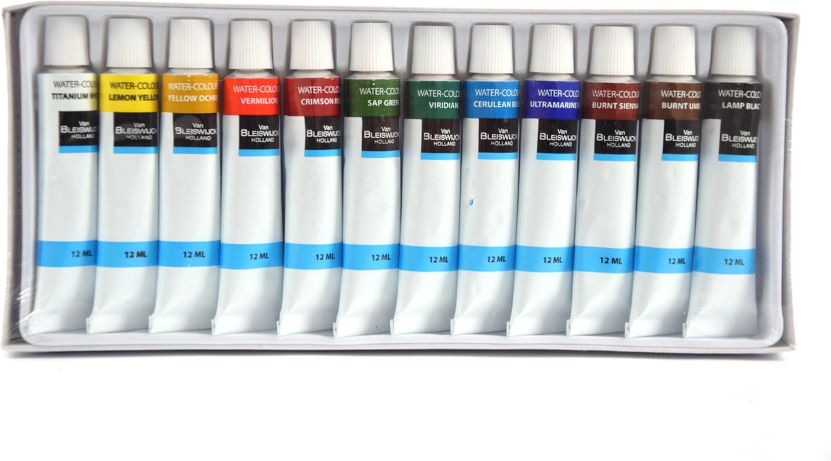 Set de peinture acrylique 12tubes 12 ml - à base d'eau hautement pigmentée  | peinture... | bol.com
