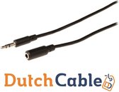 Dutch Cable - Audio Verlengkabel - 3 meter - Female To Male - Aux / 3,5 mm Mini Jack - Headset Stereo Kabel - Verlengsnoer