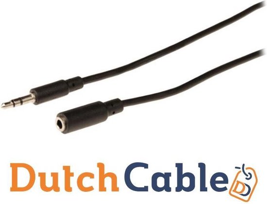 G doe niet Poëzie Dutch Cable - Audio Verlengkabel - 3 meter - Female To Male - Aux / 3,5 mm  Mini Jack -... | bol.com