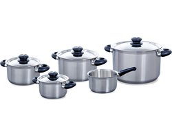 BK Karaat+ Pannenset 5-delig - 16/18/20/24cm - Zonder PFAS-vrije antikleeflaag - Pannenset inductie…