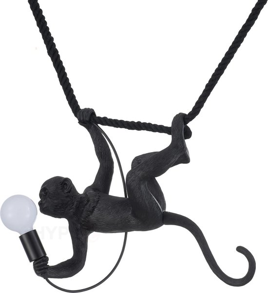 Hype it singe lampe suspension - Lampe pendule singe sur corde noire -  Suspension... | bol.com
