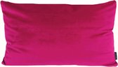 Housse de coussin longue en velours rose | Velours - Polyester | 30 x 50 cm