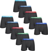 GIANVAGLIA Boxershorts 10-pack Heren - Zwart - Maat S/M | Ondergoed | Onderbroeken | Mannen Ondergoed