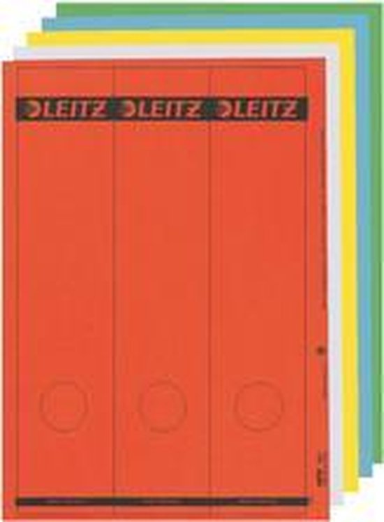 thumbnail: Leitz Rugetiketten Zelfklevend - 10 Stuks Voor Mappen (50mm Rugbreedte)