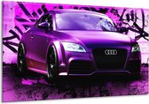 Peinture sur toile Audi | Violet, noir, blanc | 120x70cm 1Hatch