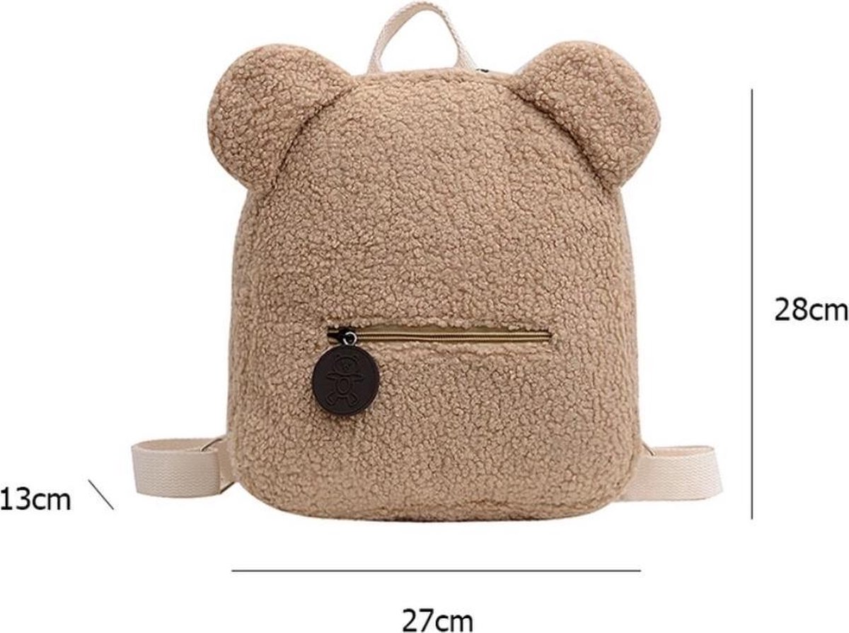 bol.com | Gepersonaliseerde Adalletti teddy rugzak kids | creme/beige