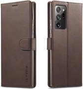 Voor Samsung Galaxy Note 20 LC.IMEEKE Horizontale lederen flip-hoes met kalfsleer, met houder en kaartsleuven en portemonnee (bruin)